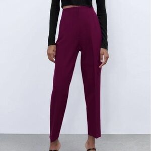 Zara Plum High Waisted Pants Size M
